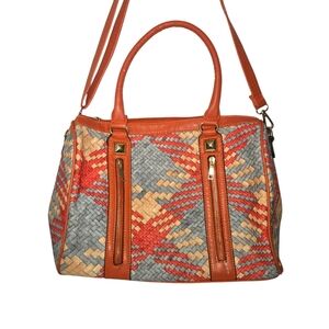 Multicolor Woven Handbag
